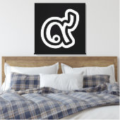 Thailand Lucky Number 9 / Nine / ๙ (Gao/Kao) Thai Leinwanddruck (Insitu (Schlafzimmer))