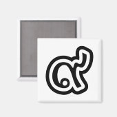 Thailand Lucky Number 9 / Nine / ๙ (Gao/Kao) Thai Magnet (Vorderseite/Rückseite)