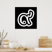 Thailand Lucky Number 9 / Nine / ๙ (Gao/Kao) Thai Poster (Küche)