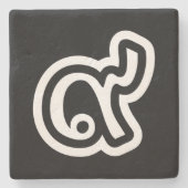 Thailand Lucky Number 9 / Nine / ๙ (Gao/Kao) Thai Steinuntersetzer (Vorderseite)