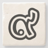 Thailand Lucky Number 9 / Nine / ๙ (Gao/Kao) Thai Steinuntersetzer (Vorderseite)