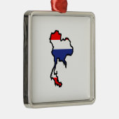 THAILAND MAP FLAG SILBERNES ORNAMENT (Rechts)