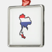 THAILAND MAP FLAG SILBERNES ORNAMENT (Links)