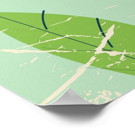 Thailand Monkey Vintage Print Poster (Ecke)