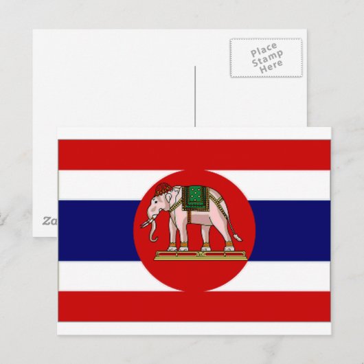 Thailand Naval Ensign Postkarte (Vorne/Hinten)