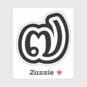 Thailand Nr. 7 / Sieben / ๗ (Jed/Chet) Thai Aufkleber (Blatt)