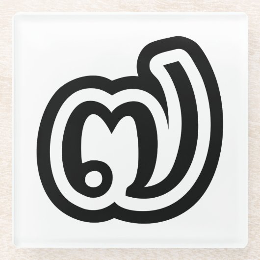 Thailand Nr. 7 / Sieben / ๗ (Jed/Chet) Thai Glasuntersetzer (Vorderseite)