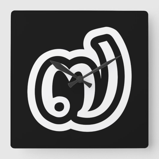 Thailand Nr. 7/sieben/7 (Jed/Chet) thailändisch Quadratische Wanduhr (Vorderseite)