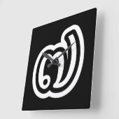 Thailand Nr. 7/sieben/7 (Jed/Chet) thailändisch Quadratische Wanduhr (Winkel)