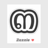 Thailand Nummer 3 / Drei / ๓ (Sam) Thai Script Aufkleber (Blatt)