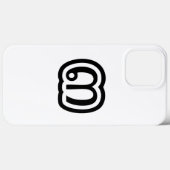 Thailand Nummer 3 / Drei / ๓ (Sam) Thai Script Case-Mate iPhone Hülle (Rückseite (Horizontal))
