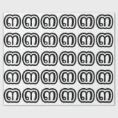 Thailand Nummer 3 / Drei / ๓ (Sam) Thai Script Geschenkpapier (Flach)