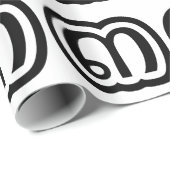 Thailand Nummer 3 / Drei / ๓ (Sam) Thai Script Geschenkpapier (Rolleneckpunkt)