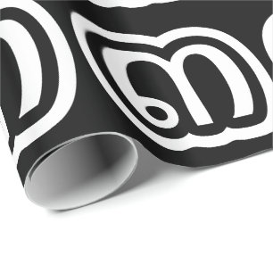 Thailand Nummer 3 / Drei / ๓ (Sam) Thai Script Geschenkpapier