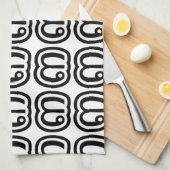 Thailand Nummer 3 / Drei / ๓ (Sam) Thai Script Geschirrtuch (Viertel Falte)