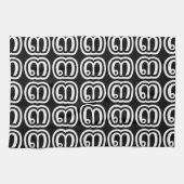 Thailand Nummer 3 / Drei / ๓ (Sam) Thai Script Geschirrtuch (Horizontal)