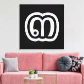 Thailand Nummer 3 / Drei / ๓ (Sam) Thai Script Leinwanddruck (Insitu (Wohnzimmer))