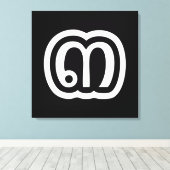 Thailand Nummer 3 / Drei / ๓ (Sam) Thai Script Leinwanddruck (Insitu (Holzboden))