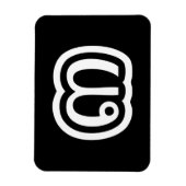 Thailand Nummer 3 / Drei / ๓ (Sam) Thai Script Magnet (Vertikal)