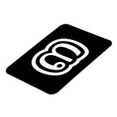 Thailand Nummer 3 / Drei / ๓ (Sam) Thai Script Magnet (Linke Seite)