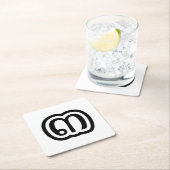 Thailand Nummer 3 / Drei / ๓ (Sam) Thai Script Rechteckiger Pappuntersetzer (Vor Ort)