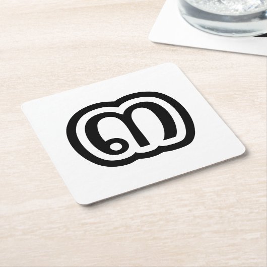 Thailand Nummer 3 / Drei / ๓ (Sam) Thai Script Rechteckiger Pappuntersetzer (angewinkelt)