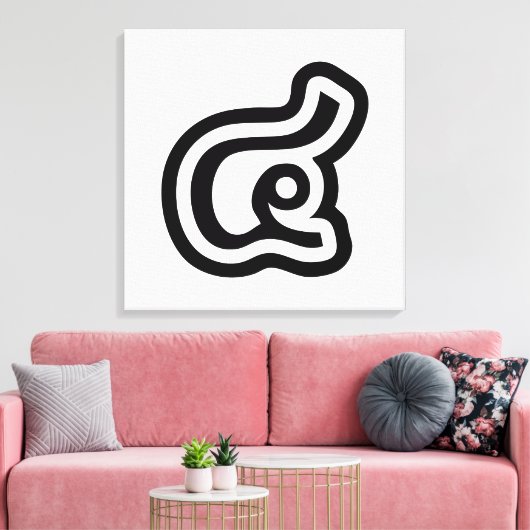 Thailand Nummer 4 / Vier / ๔ (siehe/Si) Thailändis Leinwanddruck (Insitu (Wohnzimmer))