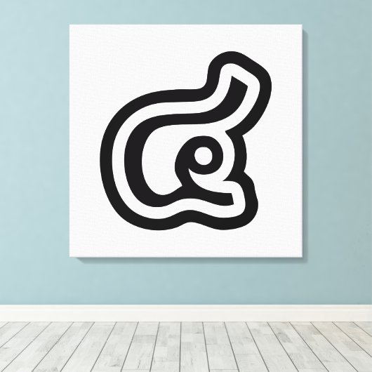 Thailand Nummer 4 / Vier / ๔ (siehe/Si) Thailändis Leinwanddruck (Insitu (Holzboden))