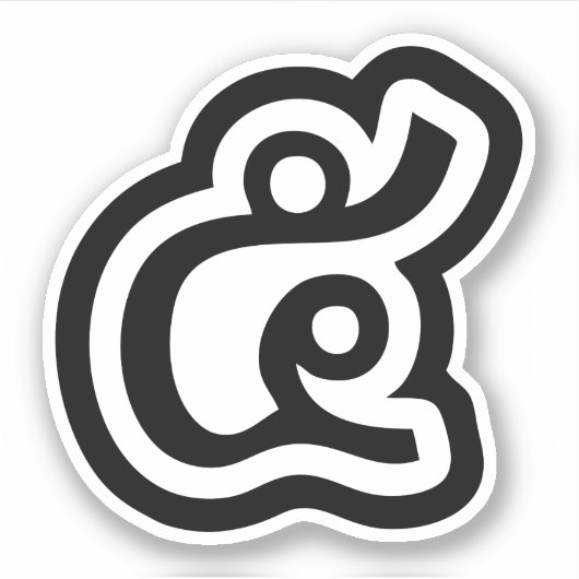 Thailand Nummer 5 / Fünf / ๕ (Haa/Ha) Thailändisch Aufkleber (Vorderseite)