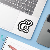 Thailand Nummer 5 / Fünf / ๕ (Haa/Ha) Thailändisch Aufkleber (Laptop mit iPhone)