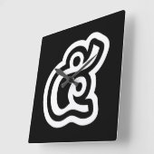 Thailand Nummer 5 / Fünf / ๕ (Haa/Ha) Thailändisch Quadratische Wanduhr (Winkel)