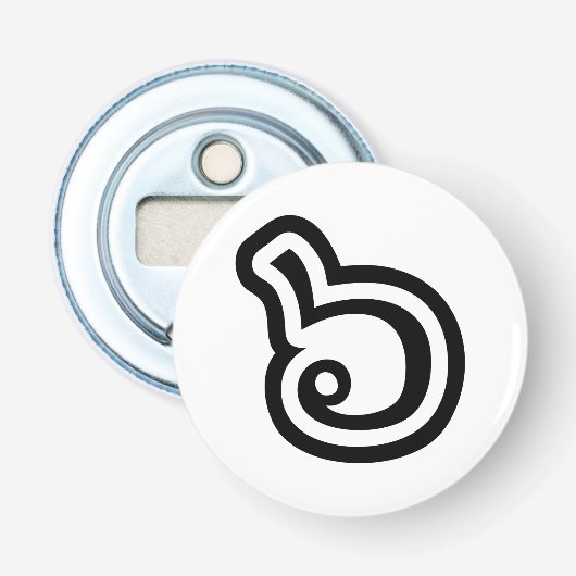 Thailand Nummer 6 / Sechs / ๖ (Ho/Hok) Thailändisc Flaschenöffner (Vorderseite)