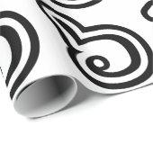 Thailand Nummer 6 / Sechs / ๖ (Ho/Hok) Thailändisc Geschenkpapier (Rolleneckpunkt)