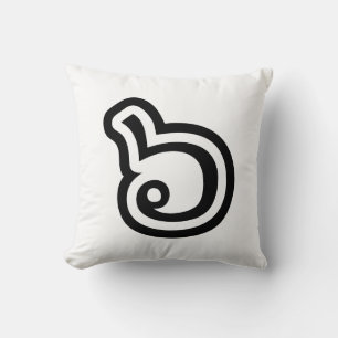 Thailand Nummer 6 / Sechs / ๖ (Ho/Hok) Thailändisc Kissen