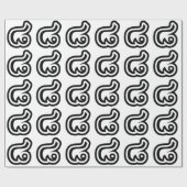 Thailand Nummer 8 / Acht / ๘ (Bad/Paet) Thai Geschenkpapier (Flach)