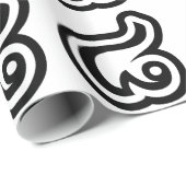 Thailand Nummer 8 / Acht / ๘ (Bad/Paet) Thai Geschenkpapier (Rolleneckpunkt)