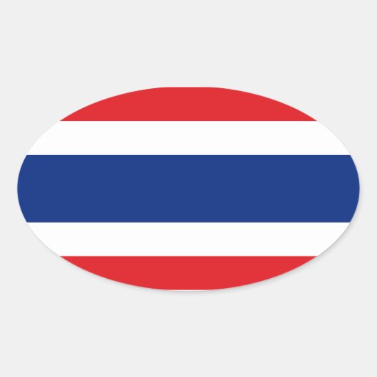 Thailand Oval Flag Sticker (Vorderseite)