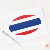 Thailand Oval Flag Sticker (Umschlag)