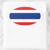 Thailand Oval Flag Sticker (Tasche)