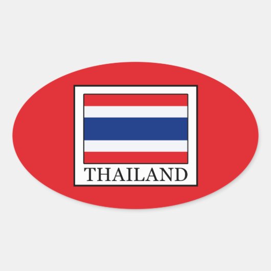 Thailand Ovaler Aufkleber (Vorderseite)