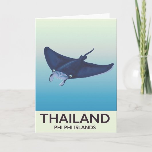 Thailand Phi Phi Islands Reiseplakat Feiertagskarte (Vorderseite)