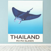 Thailand Phi Phi Islands Reiseplakat Leinwanddruck (Insitu (Holzboden))