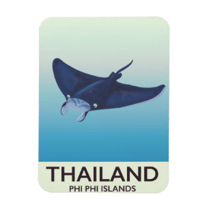 Thailand Phi Phi Islands Reiseplakat Magnet