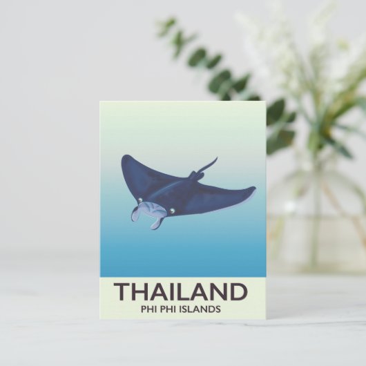 Thailand Phi Phi Islands Reiseplakat Postkarte (Stehend Vorderseite)