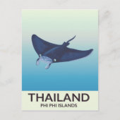 Thailand Phi Phi Islands Reiseplakat Postkarte (Vorderseite)