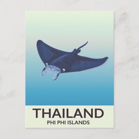 Thailand Phi Phi Islands Reiseplakat Postkarte (Vorderseite)