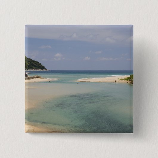 Thailand, Phuket, Nai Harn Strand. Button (Vorderseite)