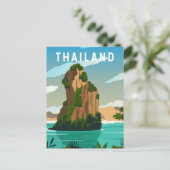 Thailand Phuket Retro Postkarte (Stehend Vorderseite)