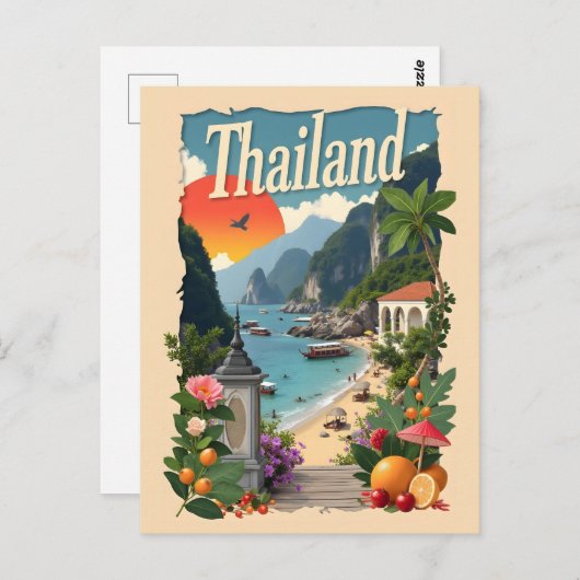 Thailand Postkarte (Vorne/Hinten)