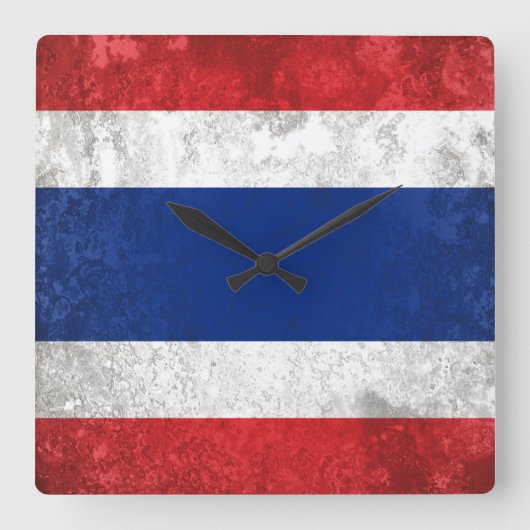 Thailand Quadratische Wanduhr (Vorderseite)